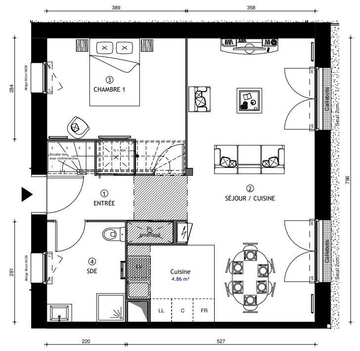 Maison - 110 m² - 5 pièces