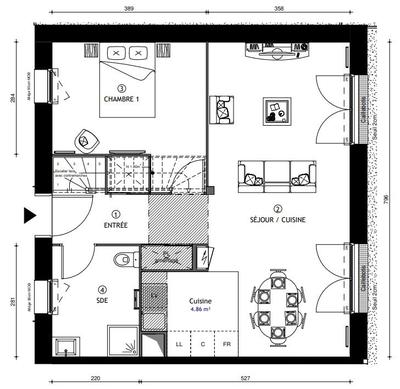 Maison - 110 m² - 5 pièces