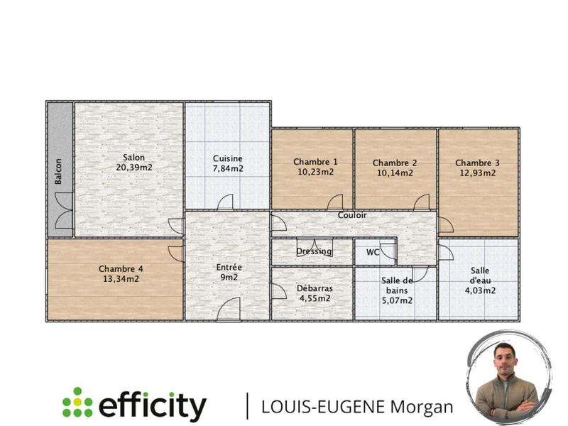 Appartement - 106 m² - 5 pièces