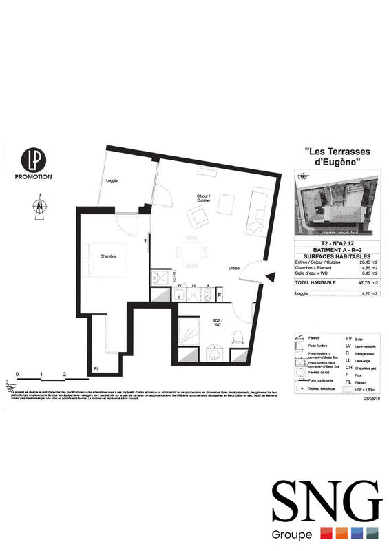 Appartement - 48 m² - 2 pièces