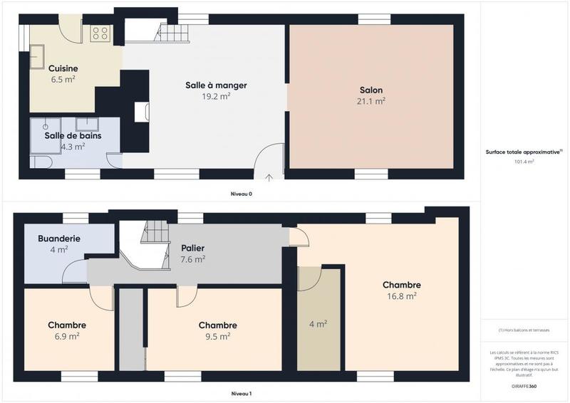 Maison - 100 m² - 5 pièces