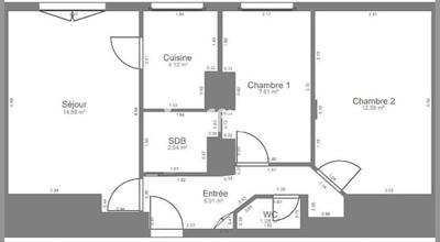 Appartement - 48 m² - 3 pièces