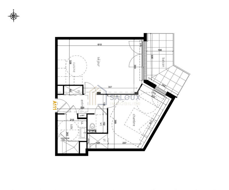 Appartement - 50 m² - 2 pièces