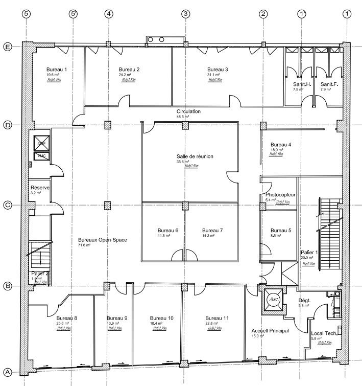 Bureau - 411 m²