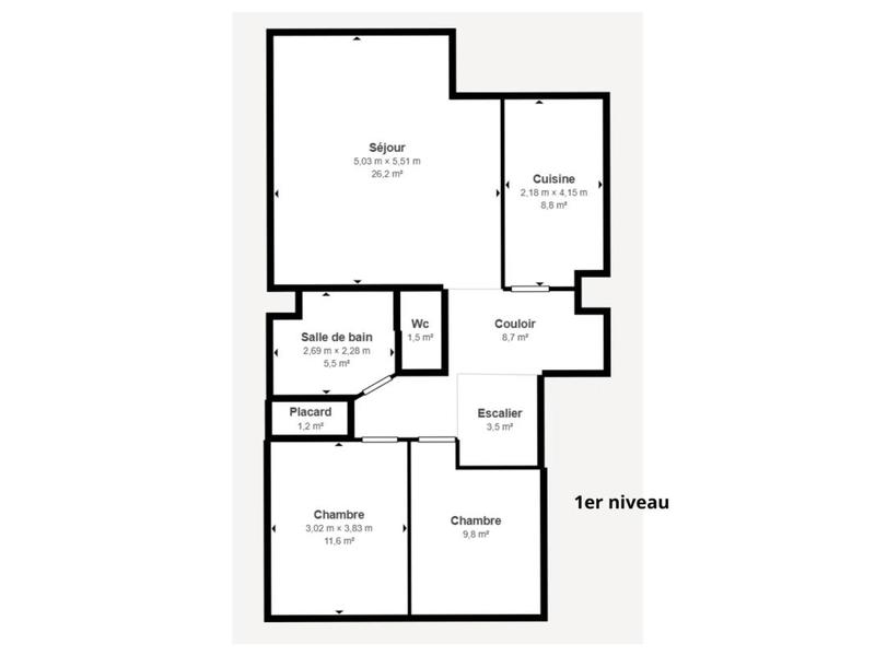 Appartement - 142 m² - 5 pièces