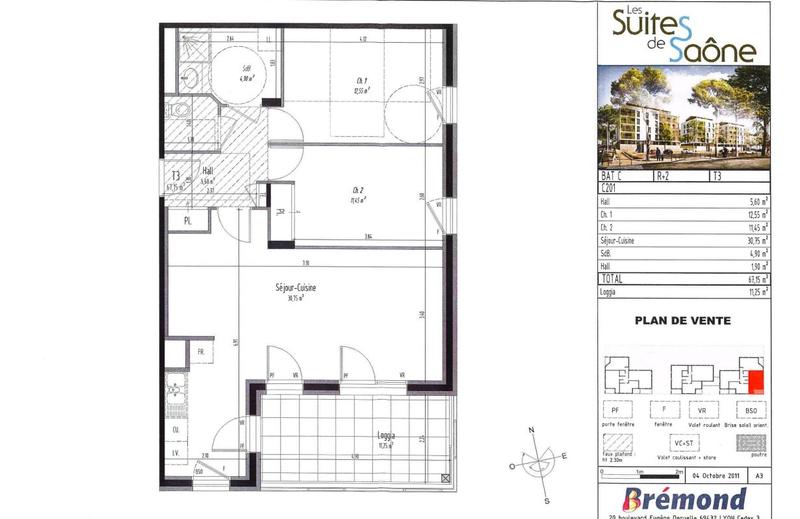 Appartement - 67 m² - 3 pièces