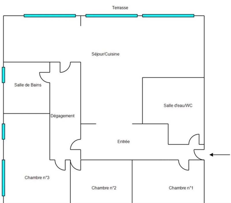 Appartement - 117 m² - 4 pièces