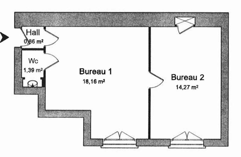 Local commercial - 35 m² - 2 pièces