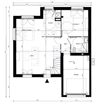 Maison - 76 m² - 4 pièces
