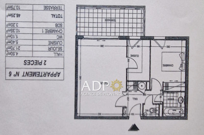 Appartement - 46 m² - 2 pièces