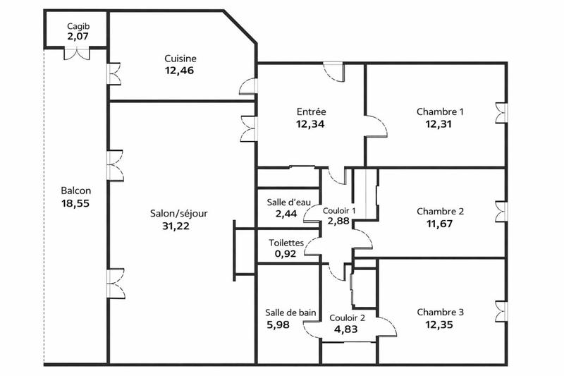 Appartement - 109 m² - 4 pièces