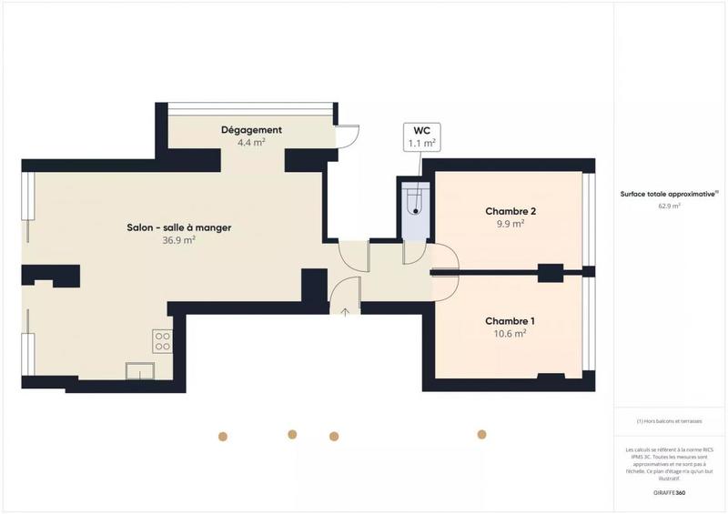 Appartement - 65 m² - 4 pièces