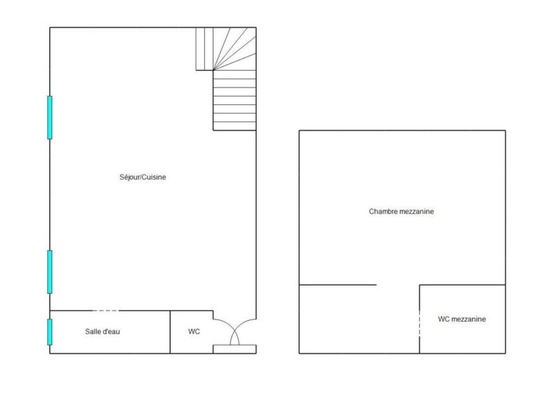 Appartement - 52 m² - 2 pièces
