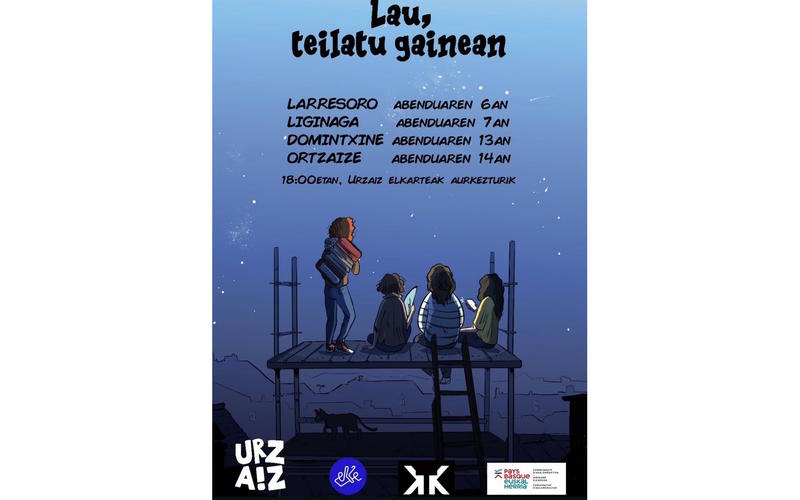 Lau teilatu gainean antzerkia-théâtre en basque