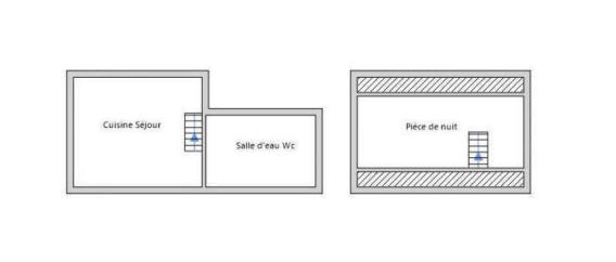 Maison - 37 m² - 2 pièces