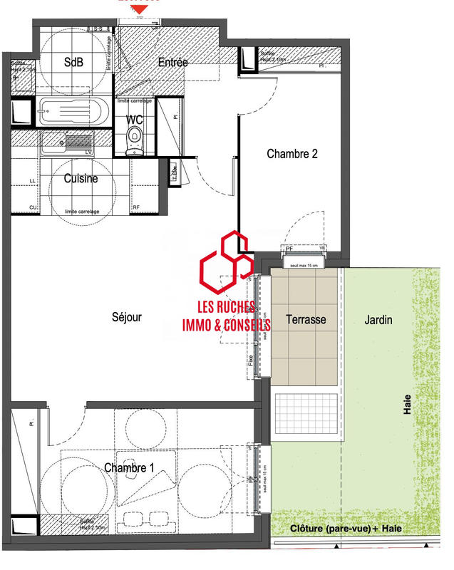 Appartement - 66 m² - 3 pièces