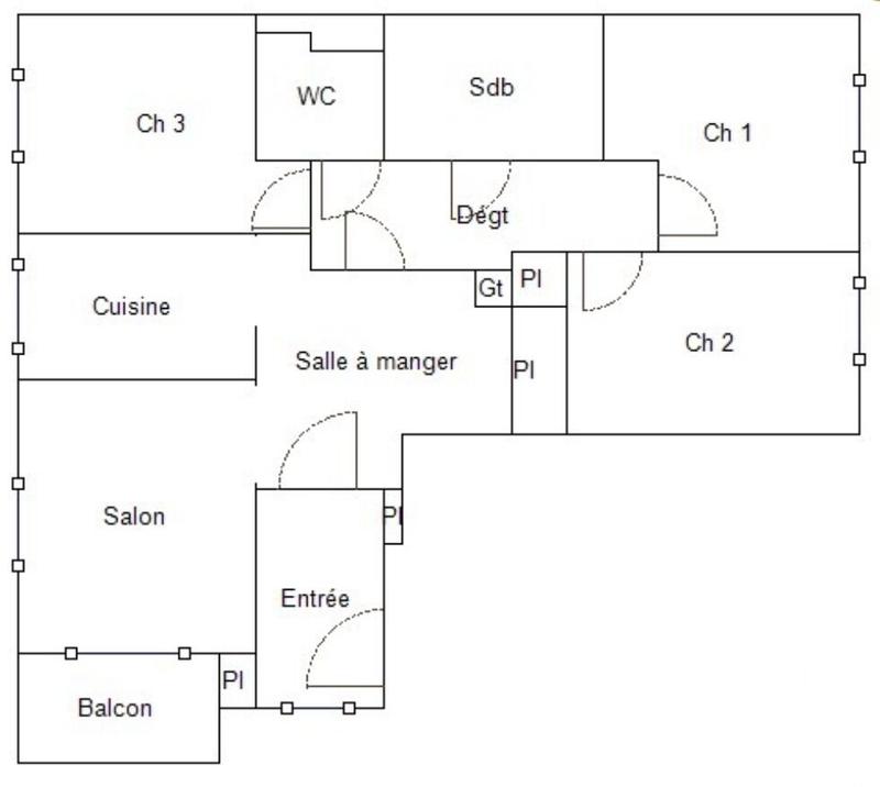 Appartement - 80 m² - 4 pièces