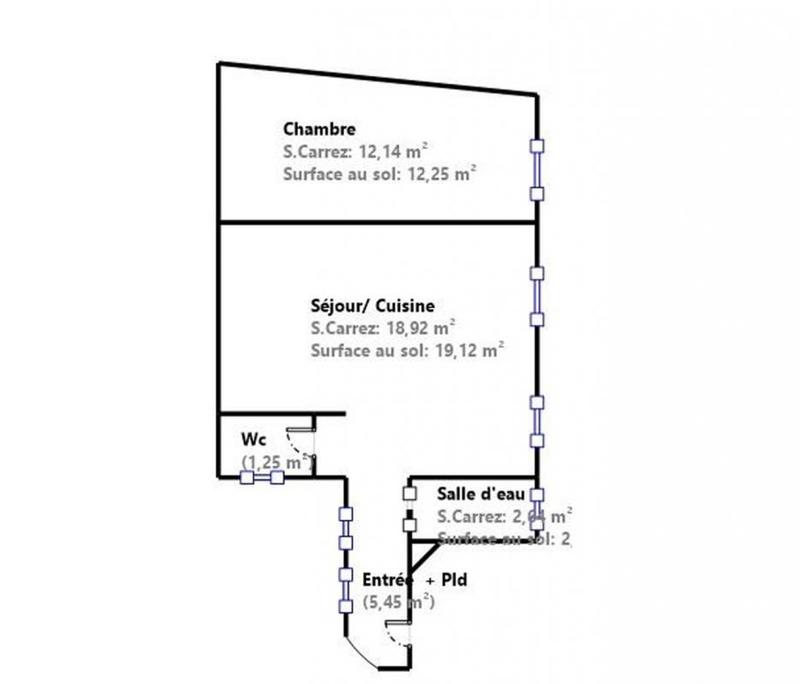 Appartement - 40 m² - 2 pièces