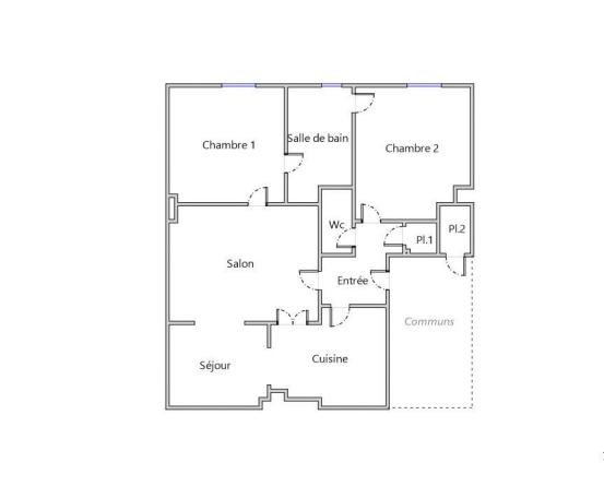 Appartement - 70 m² - 3 pièces