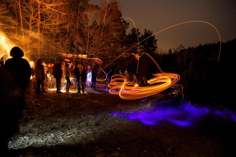 Schieweschlawe : Lancer de disques enflammés