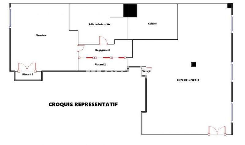 Appartement - 65 m² - 2 pièces