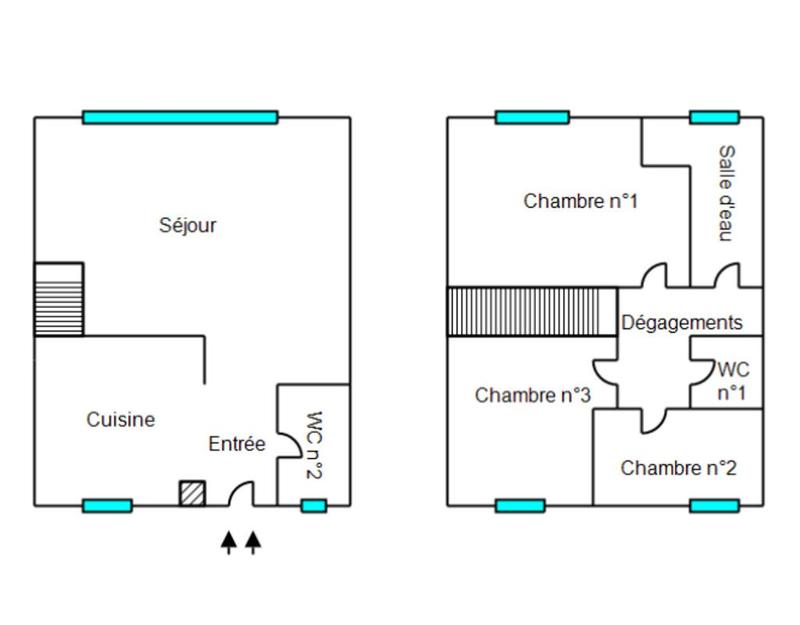 Maison - 76 m² - 4 pièces