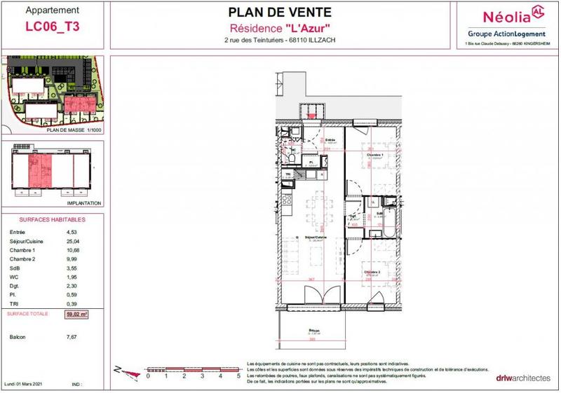 Duplex - 59 m² - 3 pièces