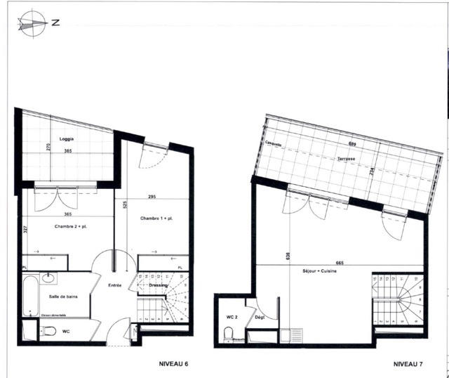 Duplex - 72 m² - 3 pièces