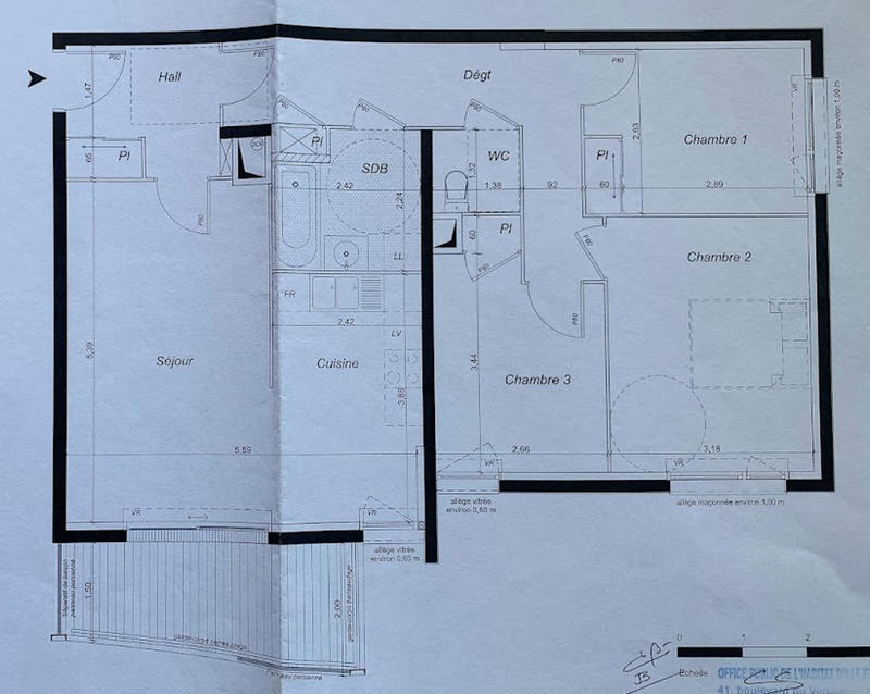 Appartement - 80 m² - 4 pièces