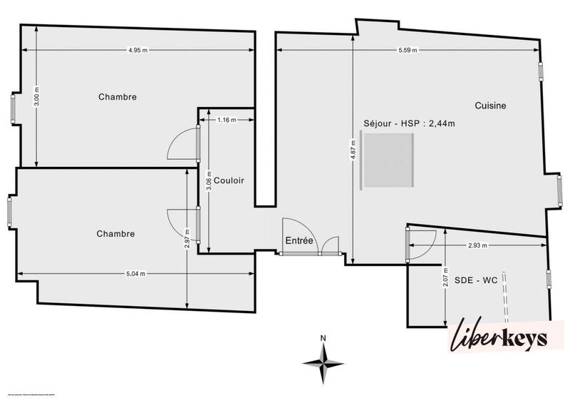 Appartement - 58 m² - 3 pièces