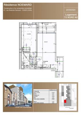 Appartement - 47 m² - 2 pièces