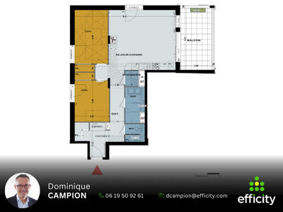 Appartement - 75 m² - 3 pièces