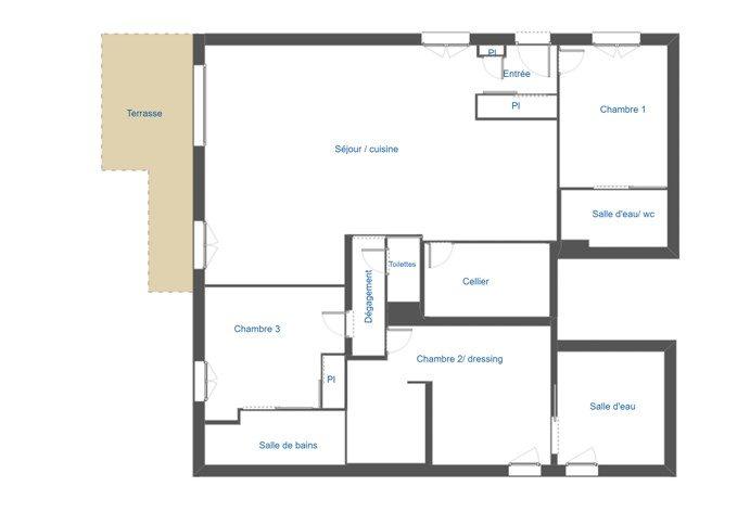 Appartement - 106 m² - 4 pièces
