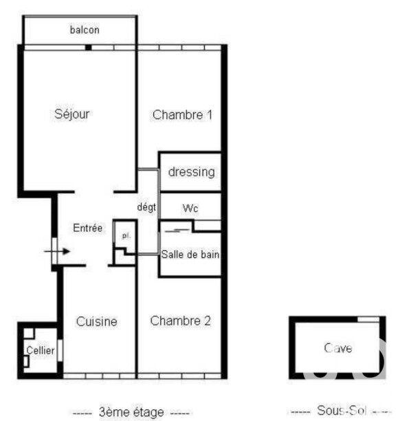 Appartement - 72 m² - 3 pièces