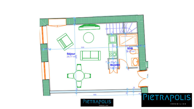 Appartement - 40 m² - 1 pièce
