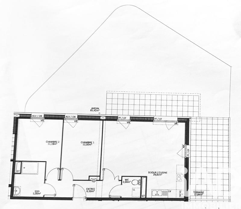 Appartement - 66 m² - 3 pièces