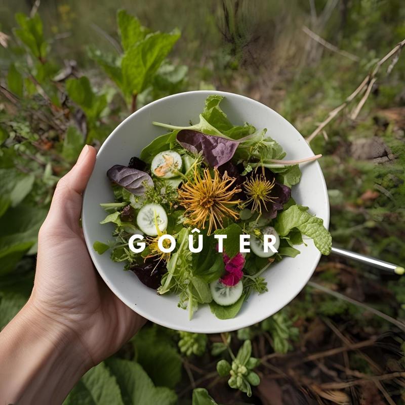 Sortie salades sauvages au Domaine les Hauts de Riquets