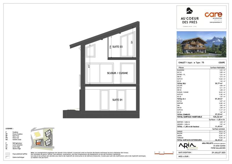 Appartement - 125 m² - 5 pièces