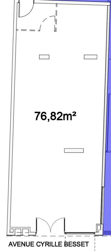 Local commercial - 76 m² - 1 pièce