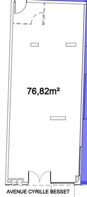 Local commercial - 76 m² - 1 pièce