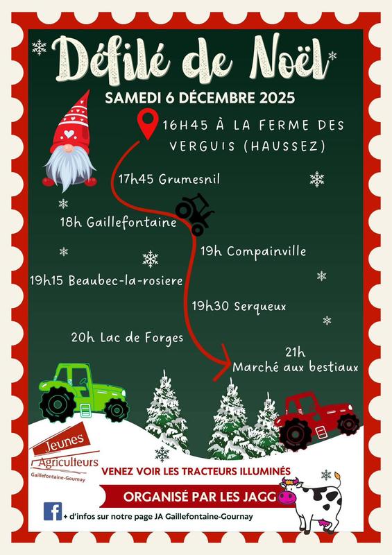 Défilé de tracteurs illuminés