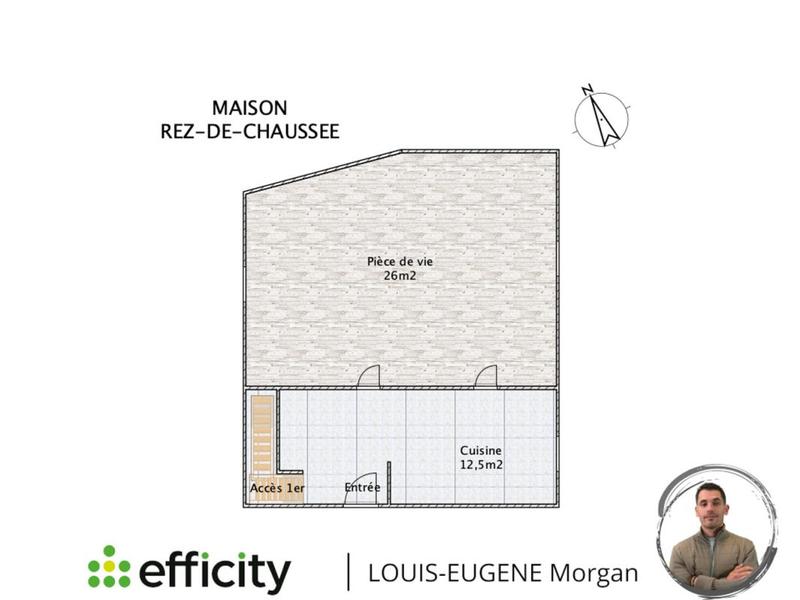 Maison de ville - 116 m² - 6 pièces