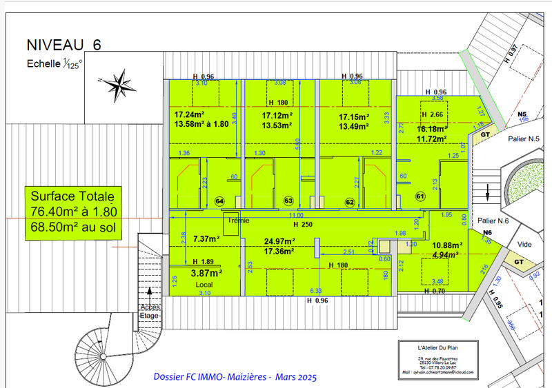 Appartement - 76 m² - 3 pièces
