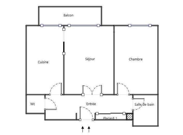 Appartement - 50 m² - 2 pièces
