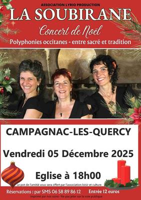 Concert de Noël &quot;La Soubirane&quot; Polyphonies occitanes- entre sacré et tradition