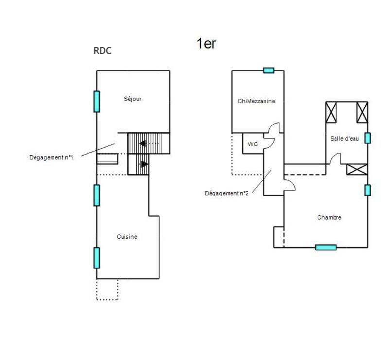 Appartement - 52 m² - 2 pièces