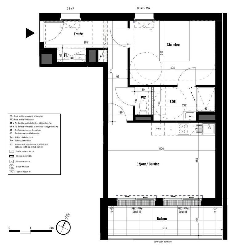 Appartement - 45 m² - 2 pièces