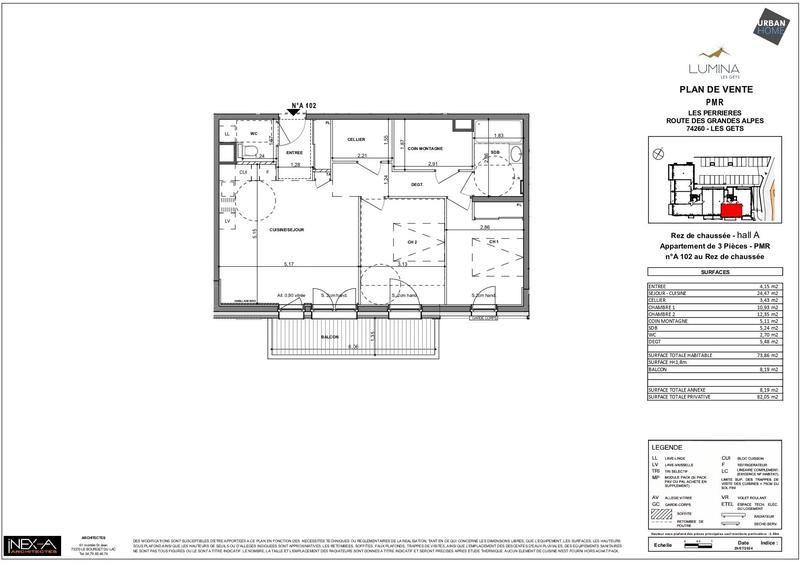 Appartement - 73 m² - 3 pièces