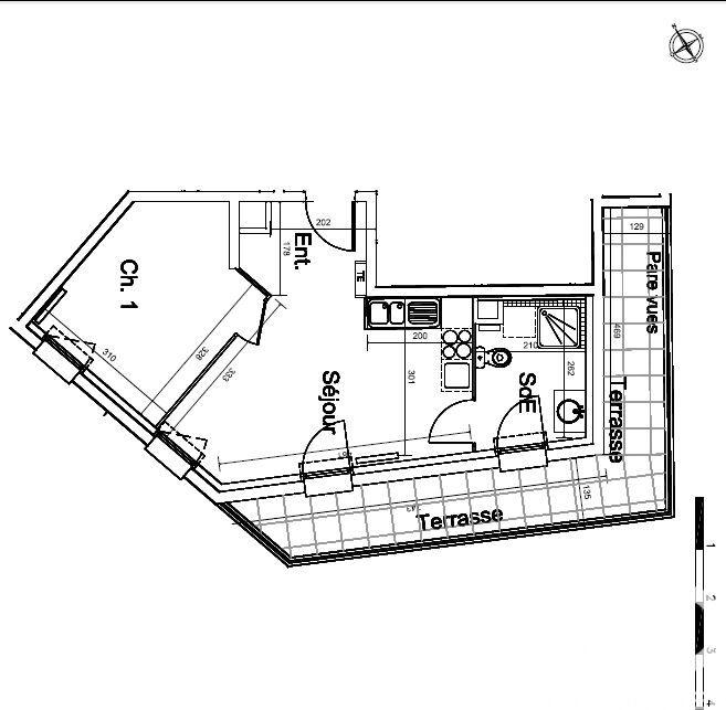Appartement - 37 m² - 2 pièces