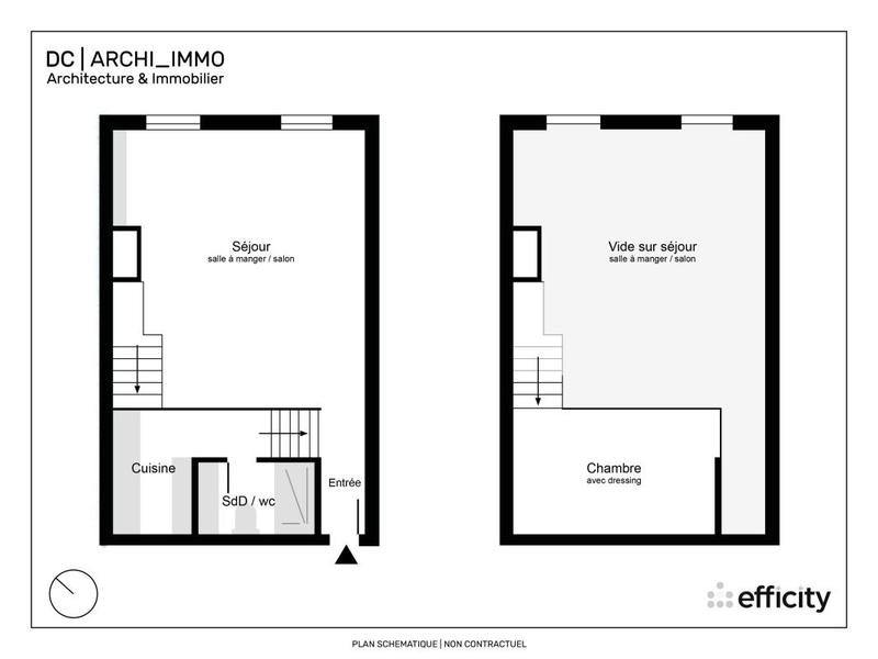Appartement - 45 m² - 2 pièces